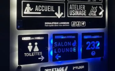 Signalétique Lumineuse Design pour Hôtels et Bureaux : Transformez Votre Espace avec Solandis