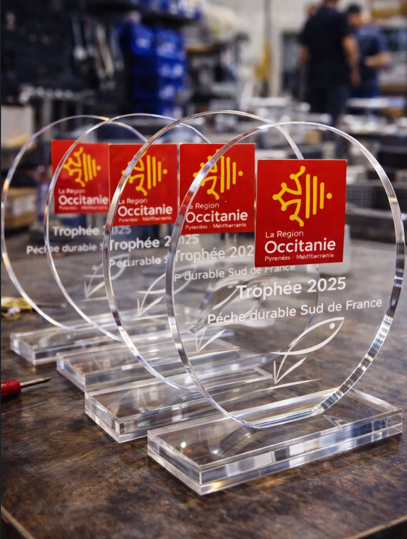 Trophées premium sur mesure fabriqués par Solandis
