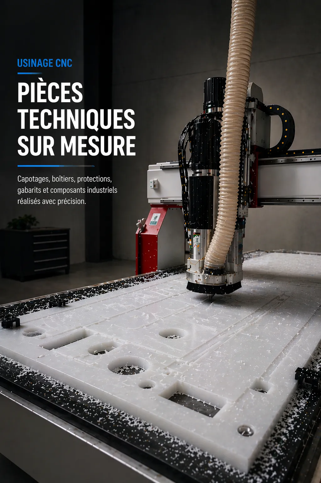 Atelier Solandis pour applications techniques sur mesure et usinage CNC industriel
